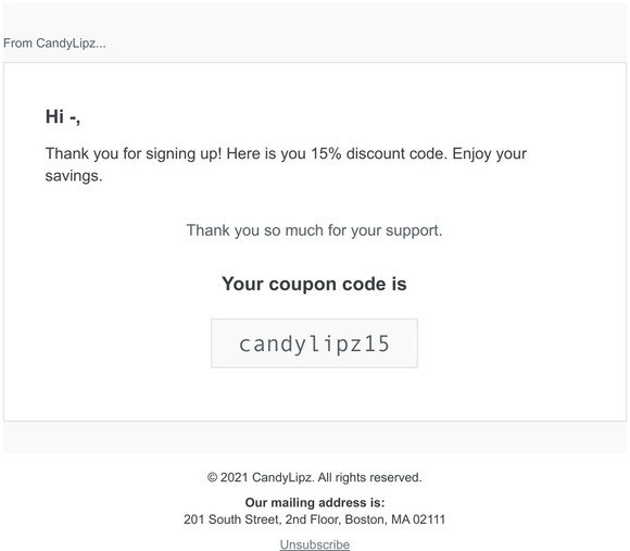 How to use your CandyLipz coupon