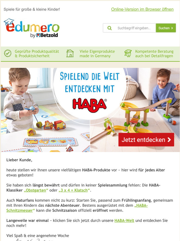 Unsere HABA-Welt entdecken