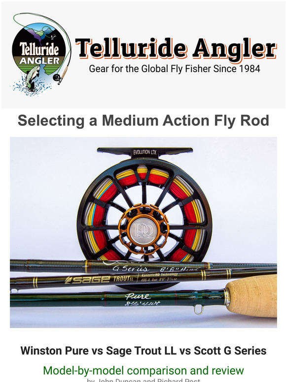 Telluride Angler Compare medium action trout rods Scott G Series vs