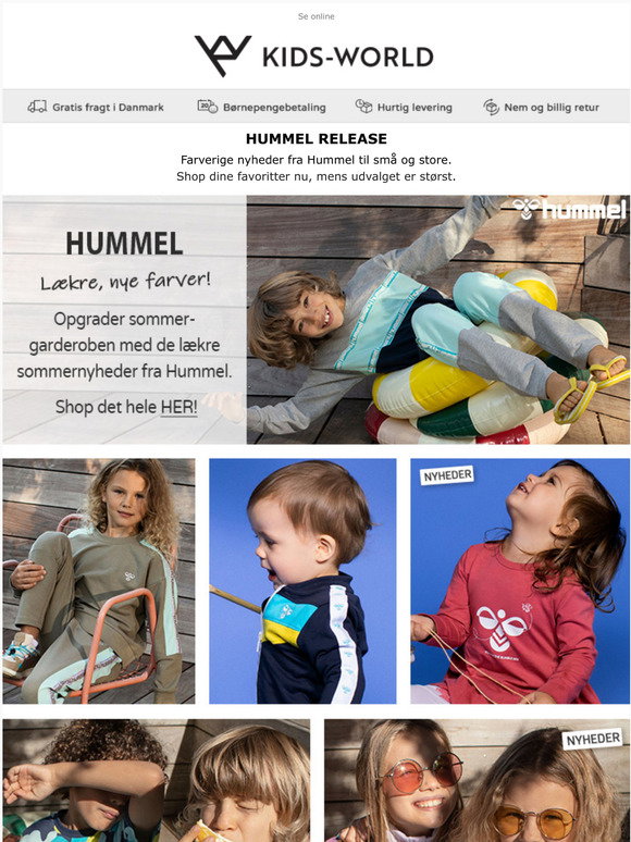 Kids-World: Hummel - Lkre, nye farver i Hummels Drop 3 | Gratis hjemmelevering Danmark | Milled