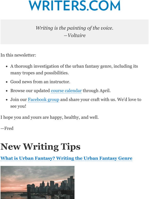write urban fantasy