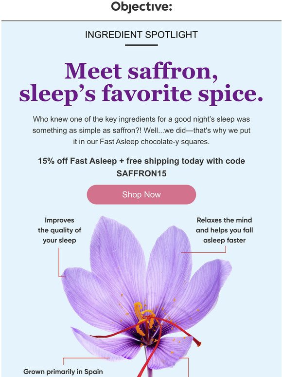 The secret to stress-free sleep? Saffron