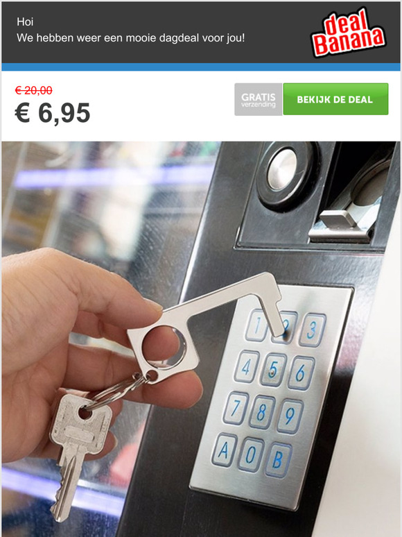  Anti-Touch Deuropener En Sleutelhanger Met Knop (8 Vuilste Plekken Op Kantoor En Ze Zijn Niet Degenen Die Je Verwacht)
