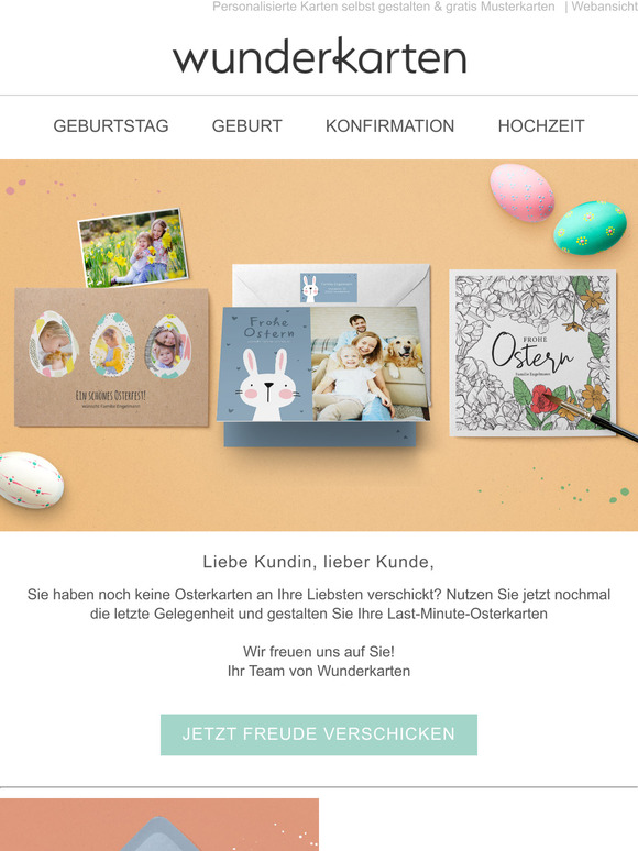 Last-Minute-Osterkarten - Jetzt noch schnell bestellen