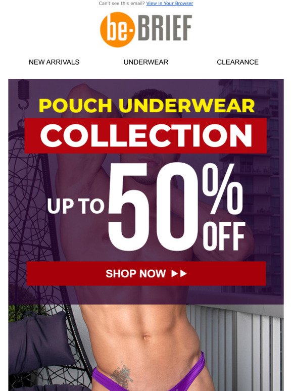 Be-Brief: Save big with Pouch Underwear Up to 65% Off, Free Gift Item on  Orders $50+