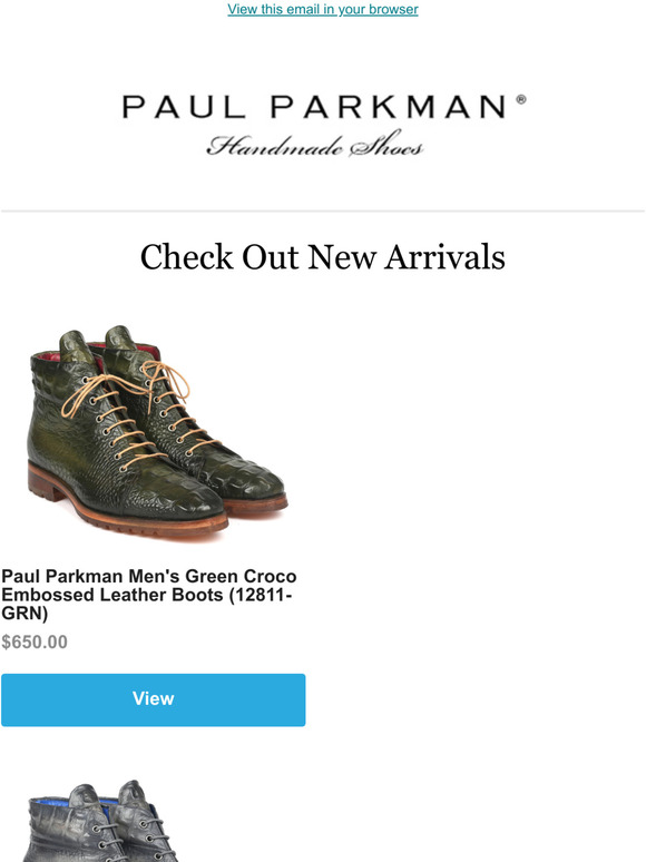 Trending this week: Crocodile Textured Leather Boots& Patina Shoes Collection