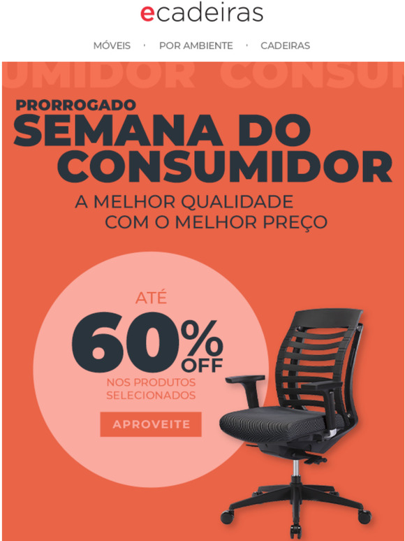 ltimos instantes para aproveitar a Semana do Consumidor com at 60% OFF!