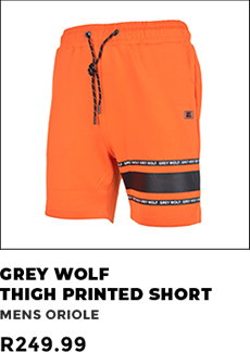 Grey Wolf Thigh Printed Short Mens Oriole