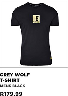 Grey Wolf Mens T-Shirt Black