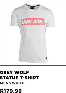 Grey Wolf Statue Mens Tee White