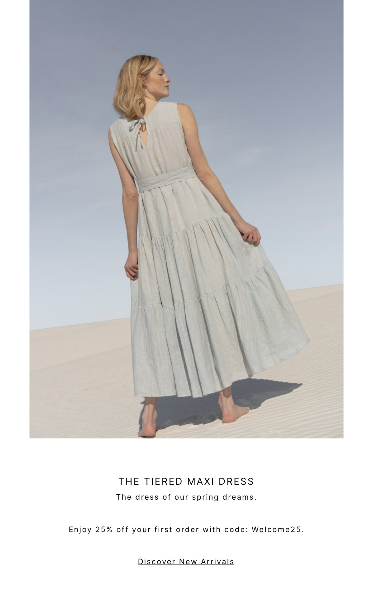 long white summer maxi dress Linen High-Slit Maxi Dress