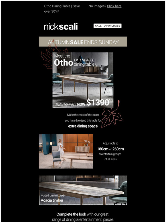 Nick Scali Online Our Autumn Sale Ends Sunday Milled