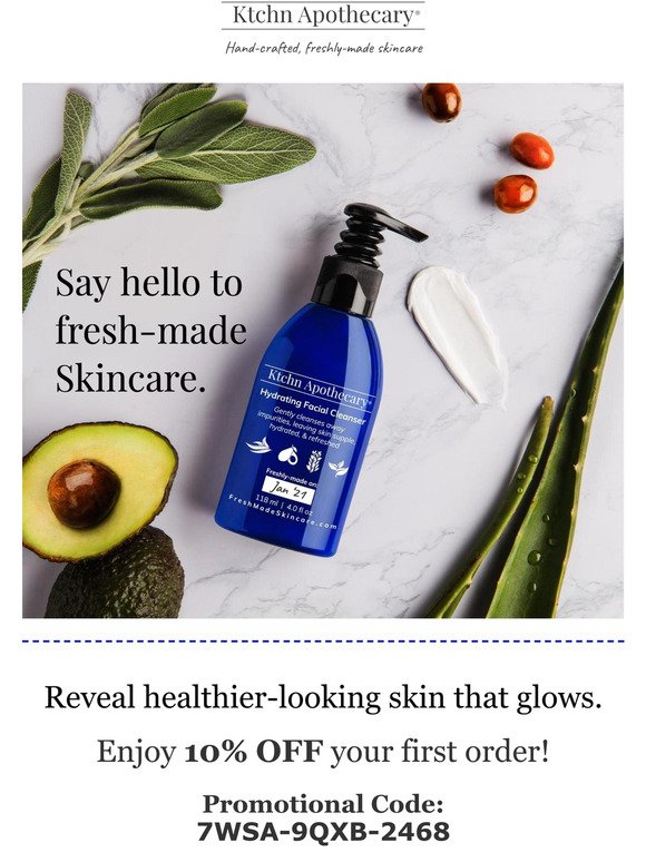 Say Hello to Fresh-Made Skincare 