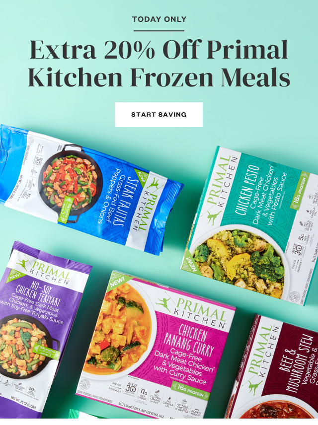 Thrive Market Extra 20 Off Primal Kitchen Frozen Meals Milled