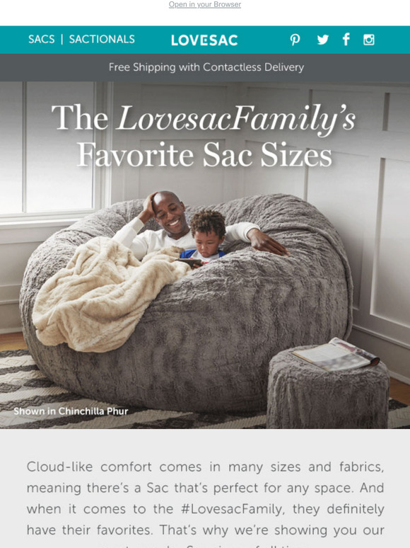 LoveSac Here Are the Most Popular Sac Sizes of All Time! Milled