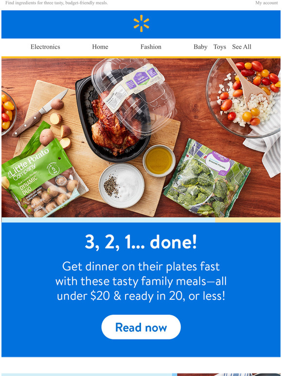 Walmart Easy meals under 20 Milled