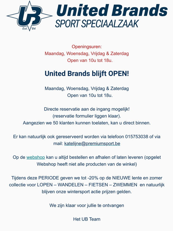 united brands loopschoenen