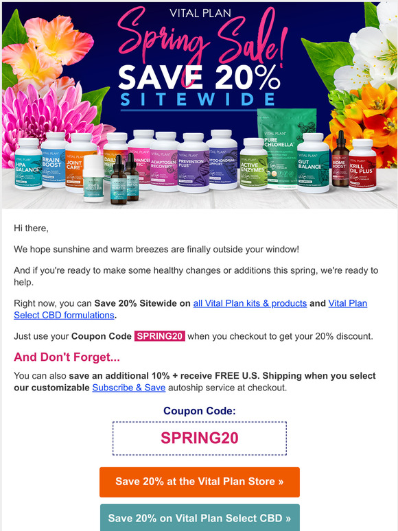 (Spring Sale) ~ Save 20% Sitewide Today!