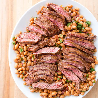 Skirt Steak with Pinto Bean Salad