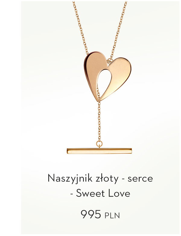 Naszyjnik złoty - serce - Sweet Love