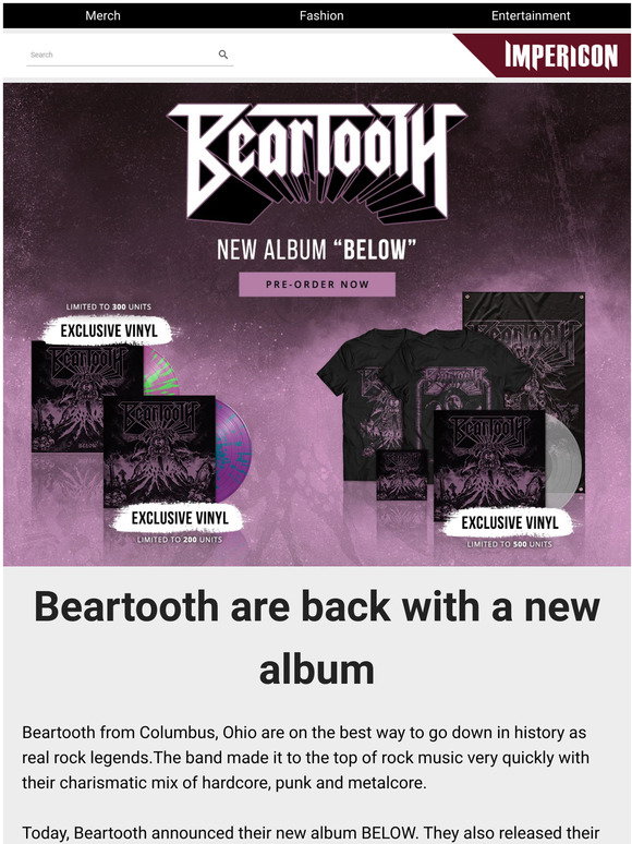 Impericon Com Beartooth Are Back With A New Album Milled