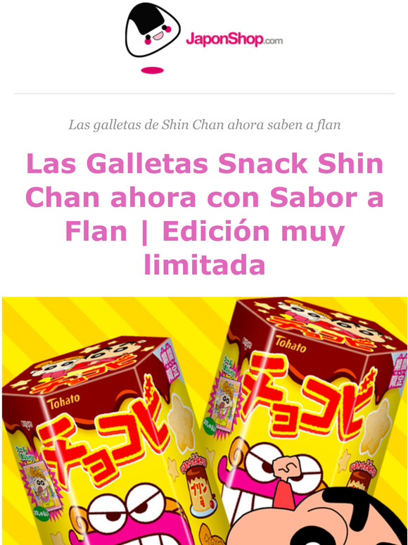 Japonshop Com Nuevas Galletas Shin Chan Con Sabor A Flan Galletas Kinoko Ichigo Choco Milled