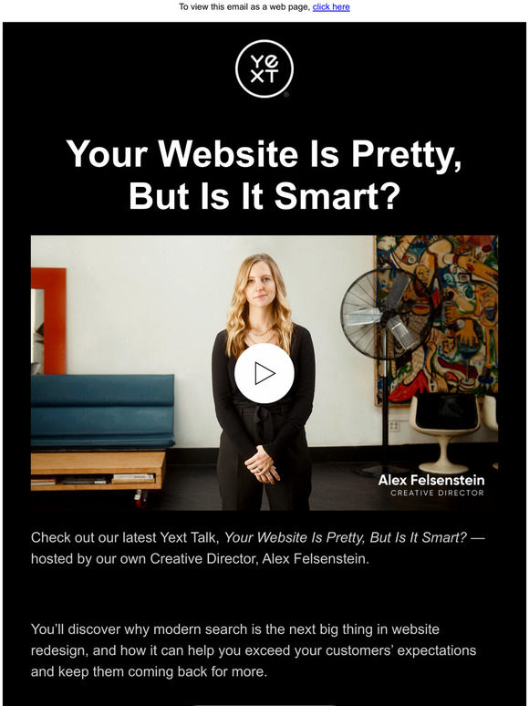 Yext Talk | Your Website Is Pretty, But Is It Smart?