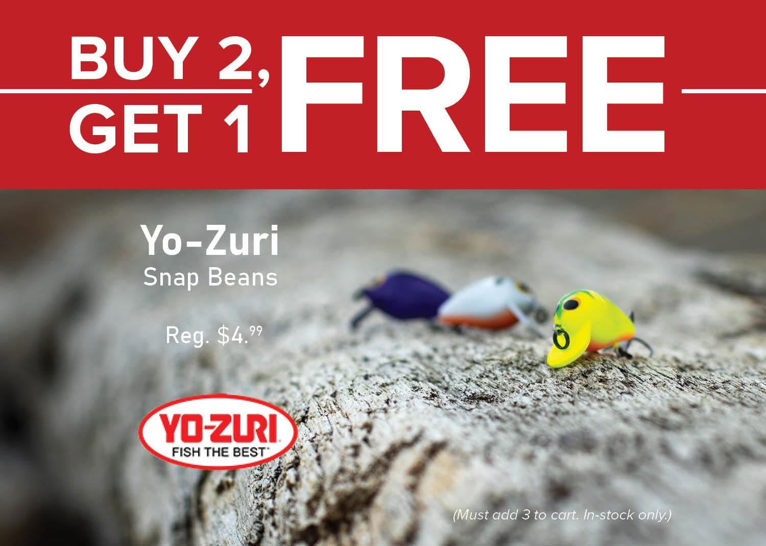 FishUSA.com: Yo-Zuri Snap Beans - Buy 2, Get 1 FREE