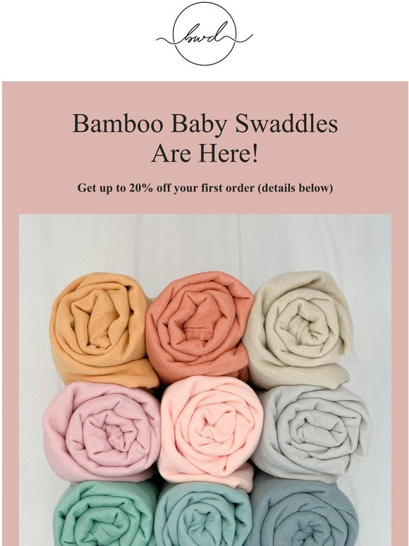 Introducing NEW Bamboo Swaddles 