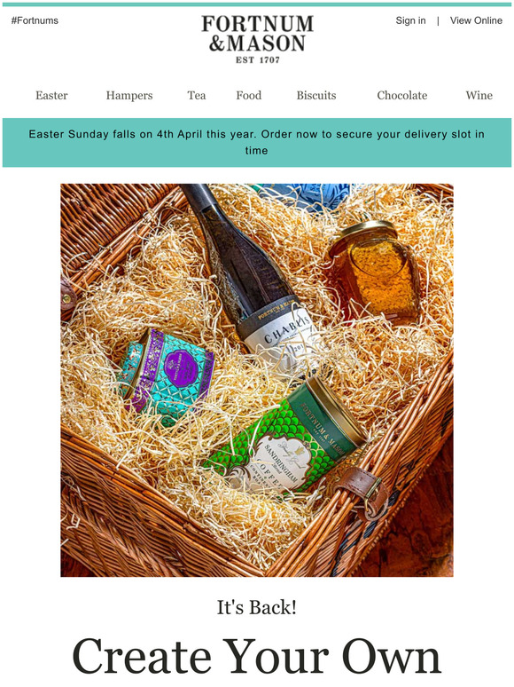 Fortnum & Mason Create Your Own Fortnums Hamper! Milled