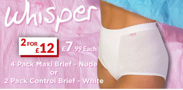 2 for £12 Whisper Briefs