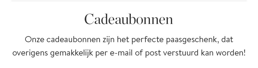 Cadeaubonnen