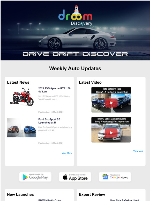 Droom - Catch all the latest news from the world of Automobile