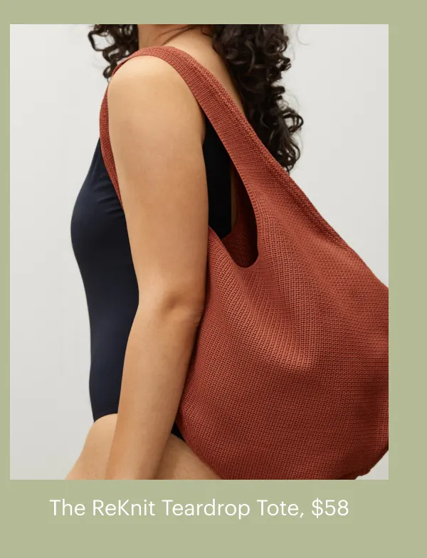 The Reknit Teardrop Tote, $58