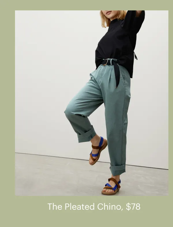 The Pleated Chino, $78
