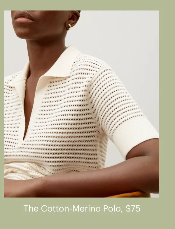 The Cotton-Merino Polo, $75