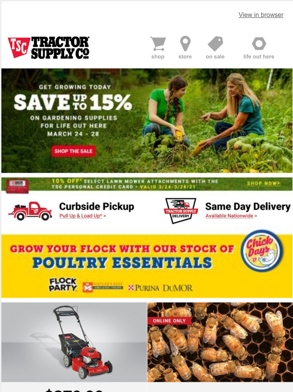 Tractor Supply Company Last Day to Shop the Sale Milled