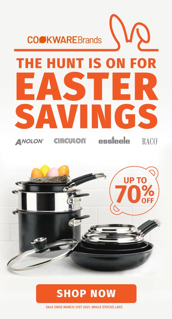 Cookware Brands - Easter Sale: Take up to 70% off