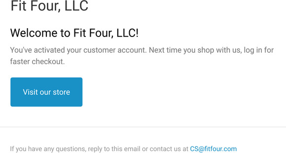 Customer account confirmation