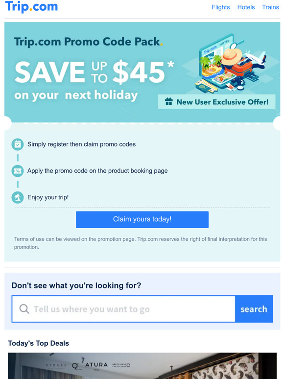 Get started with your new user promo code pack worth up to $45! Claim now>>