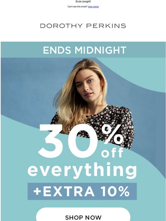 Dorothy Perkins: 30% off everything + an EXTRA 10% off | Milled