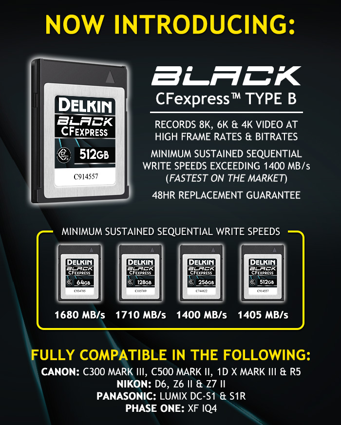 Delkin Devices: Introducing BLACK CFexpress Type B | Milled