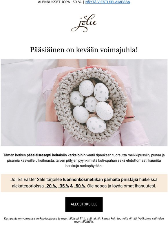 Jolie's Easter Sale - tervetuloa psiisaleen 