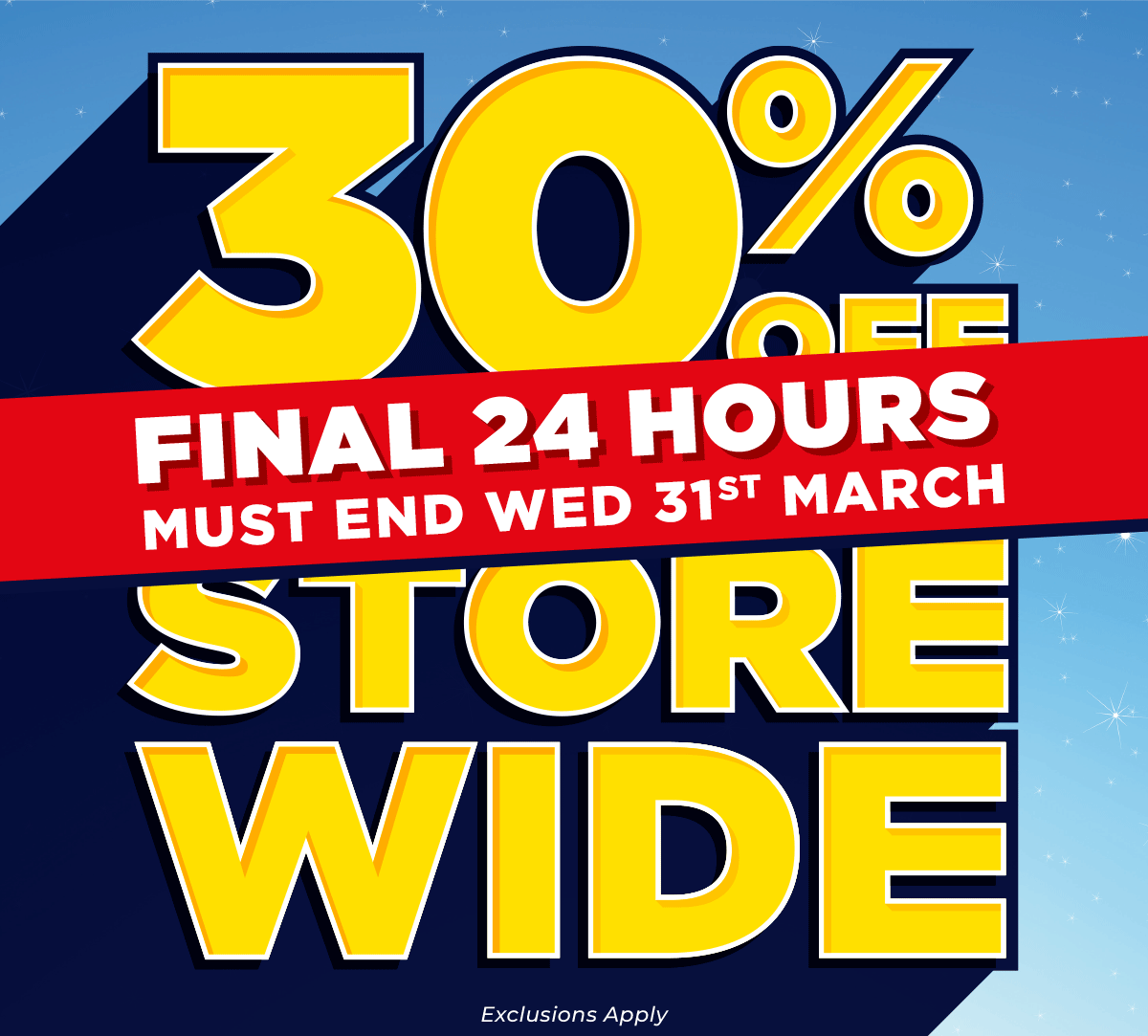 SPOTLIGHT Off Storewide FINAL HOURS Milled