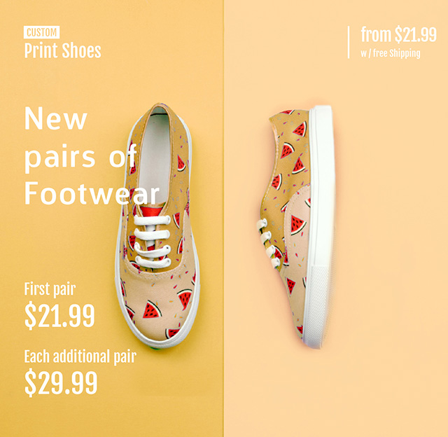 custom printed shoes