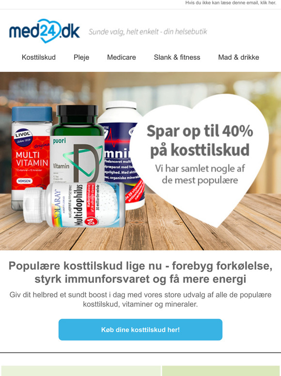 Populre kosttilskud lige nu | Op til -40%