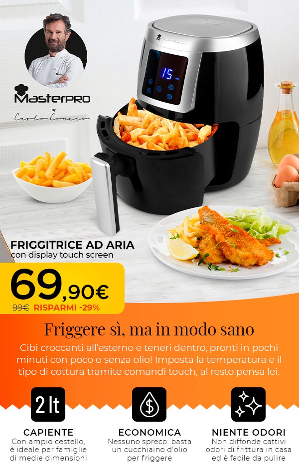 Friggitrice ad aria MasterPro by Carlo Cracco - Elettrodomestici In vendita  a Verona