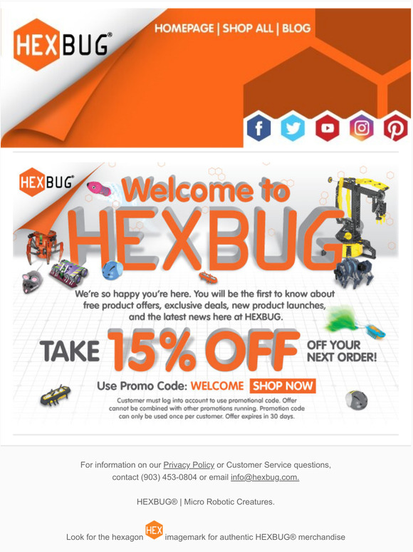 Welcome to HEXBUG!