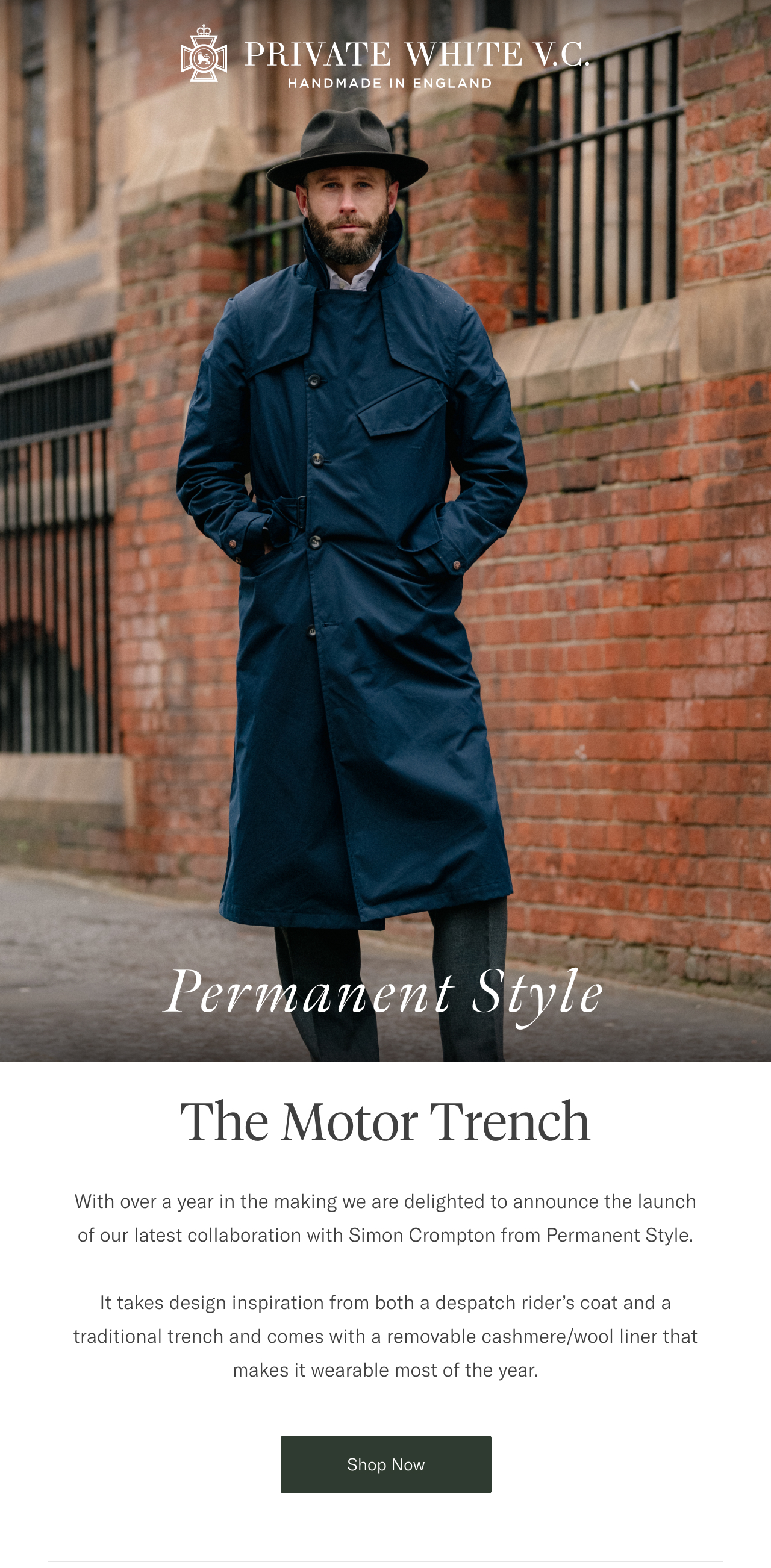 private white trench coat