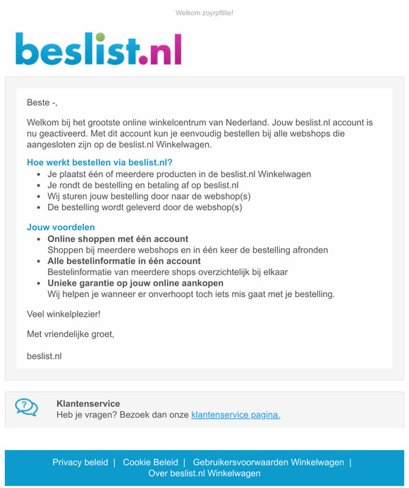 Welkom -